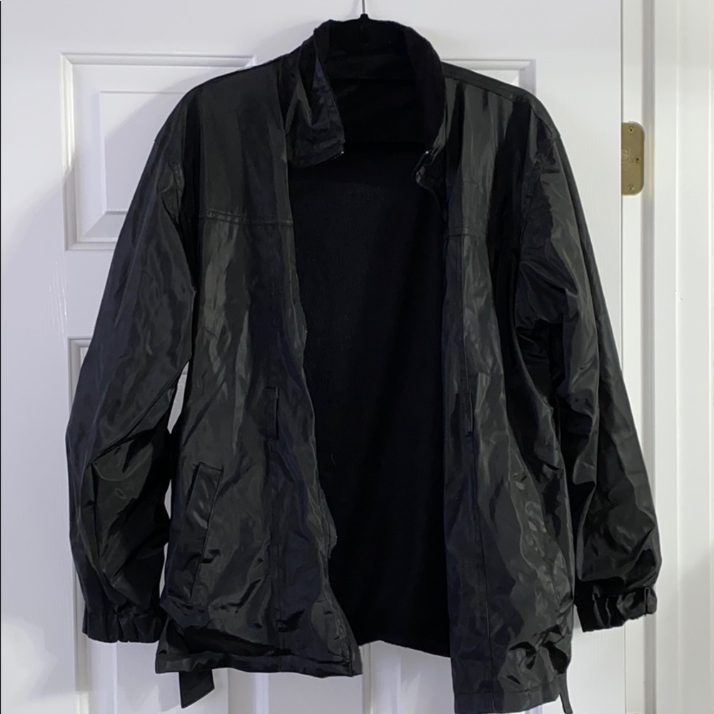 Revarsable Black raincoat